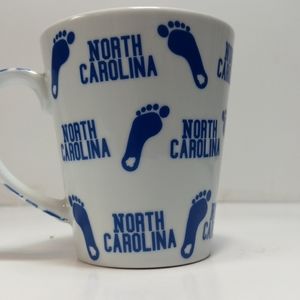 Allover print NC , tar heels coffee mug